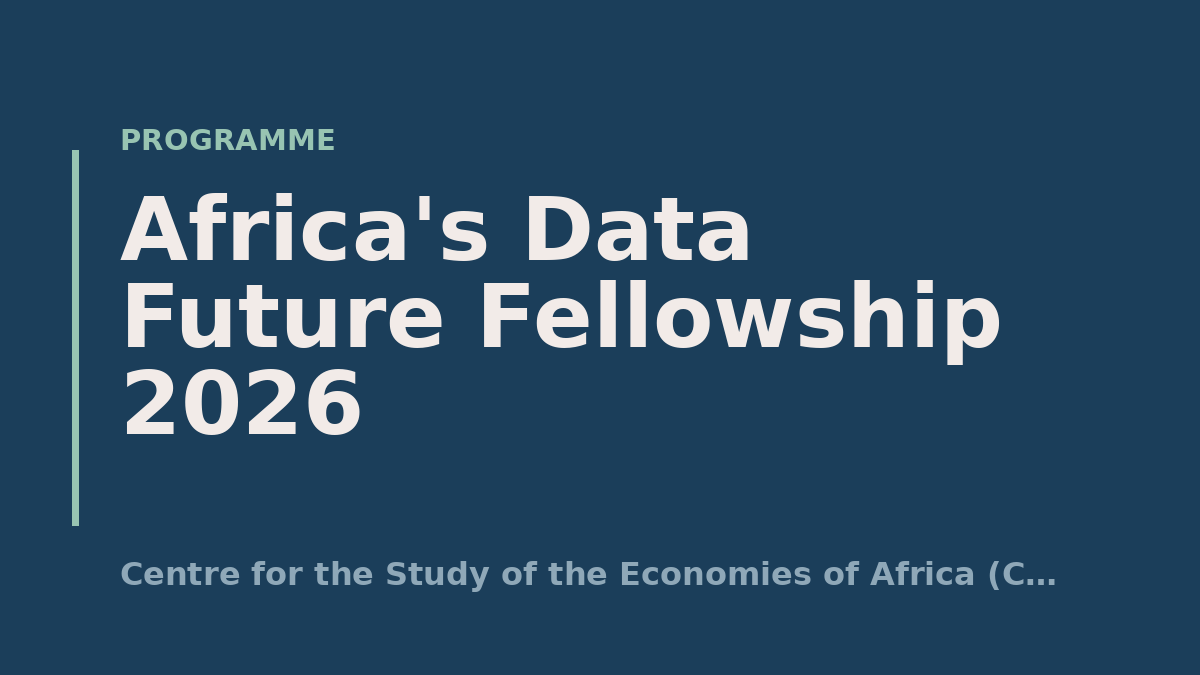 Africa's Data Future Fellowship 2026
