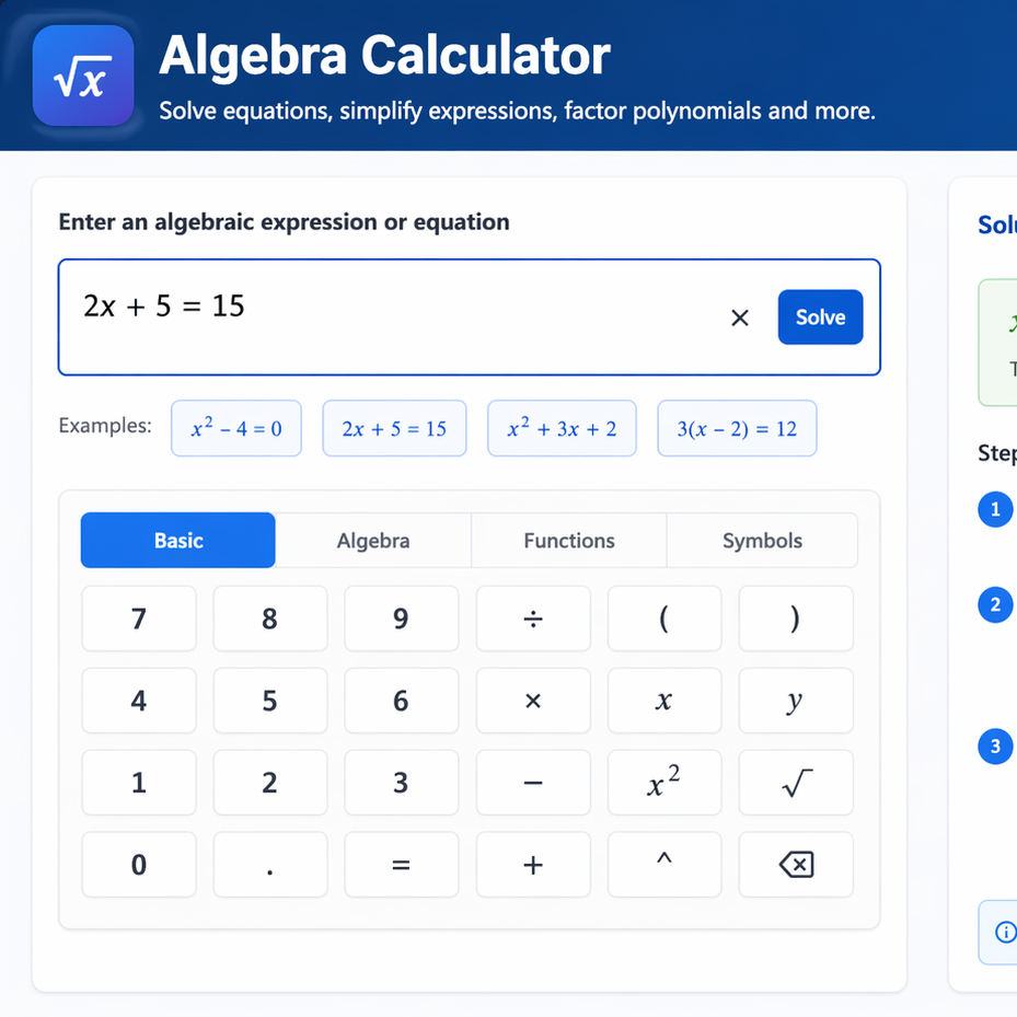 Algebra Calculator