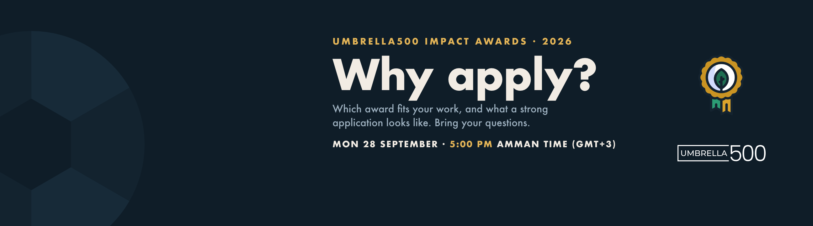 Why you should apply for Impact Awards Info Session